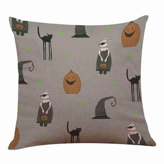 BowLift | Cotton Comfy Pumpkin Printed Halloween Pillow Cases