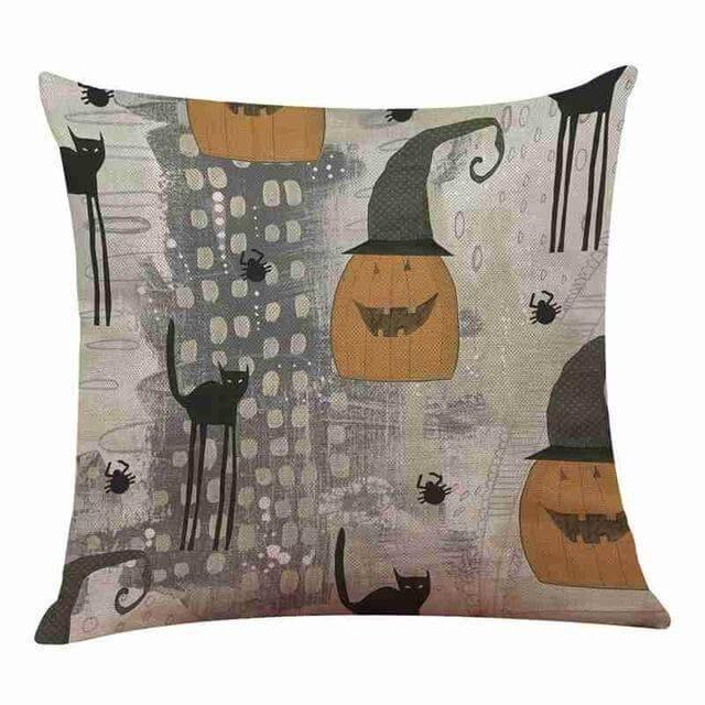 BowLift | Cotton Comfy Pumpkin Printed Halloween Pillow Cases