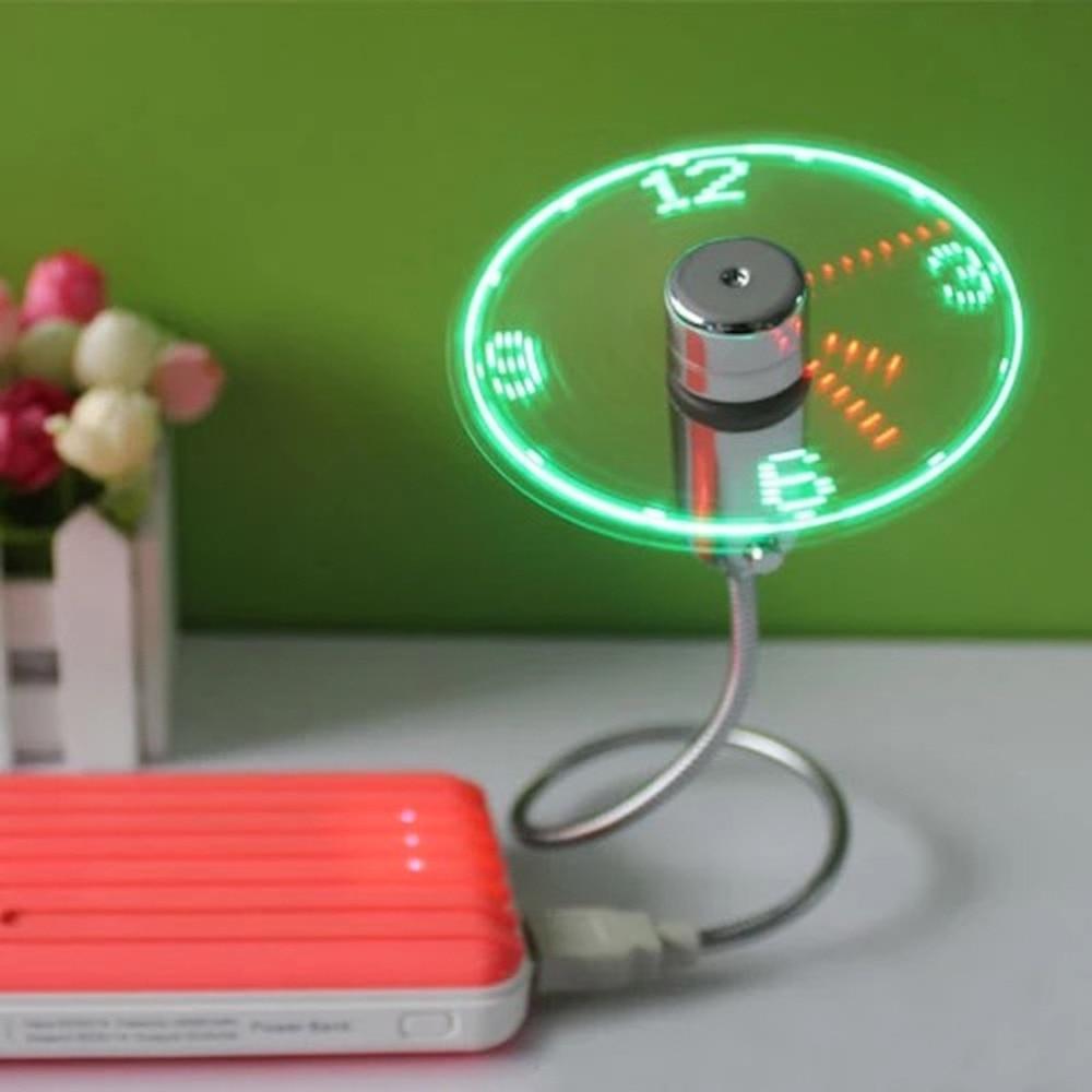 USB Mini Fan with LED Time | Bowlift
