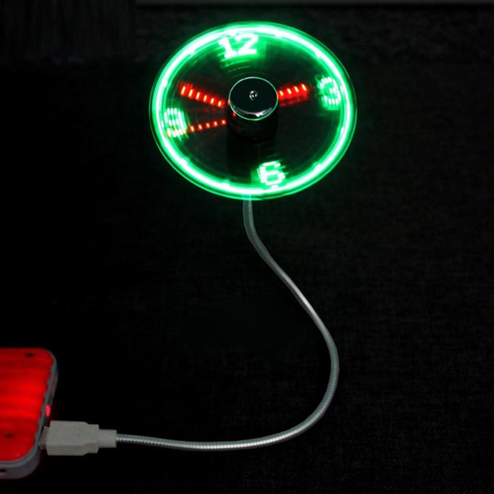 USB Mini Fan with LED Time | Bowlift