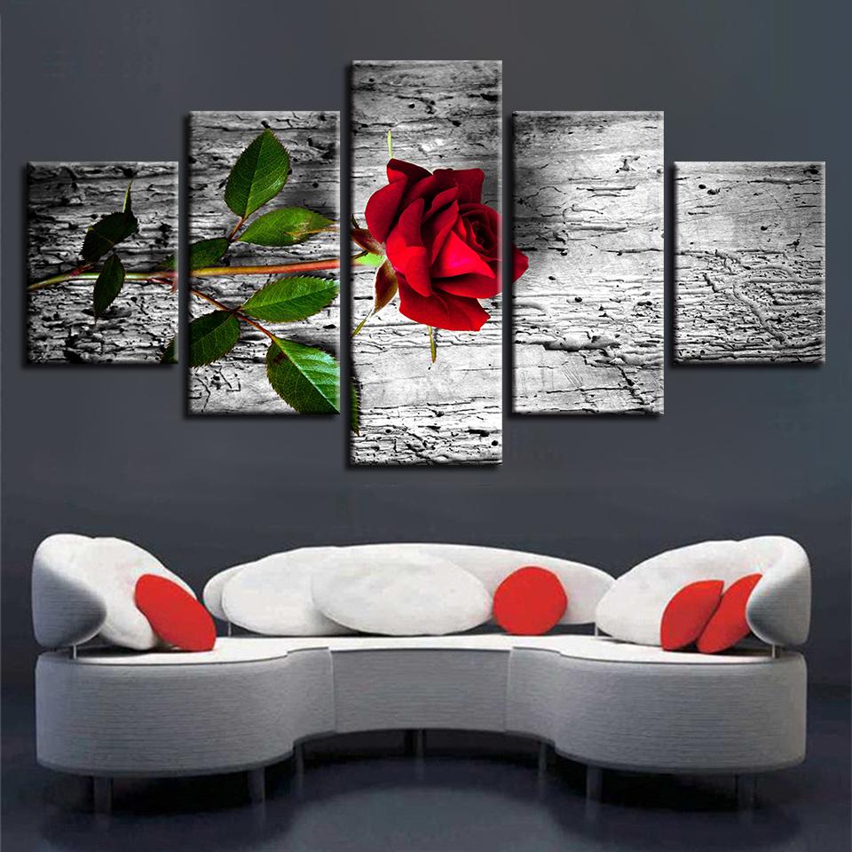 Red Rose - Canvas Wall Art Painting | Bowlift