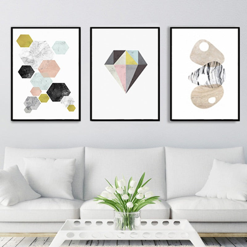 Modern Nordic Poster - Canvas Wall Art Painting | Bowlift