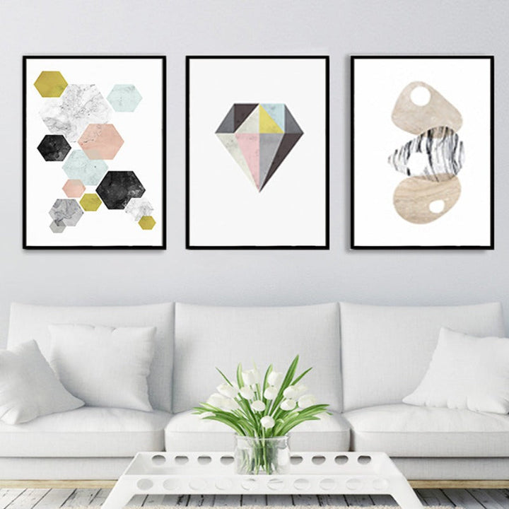 Modern Nordic Poster - Canvas Wall Art Painting | Bowlift