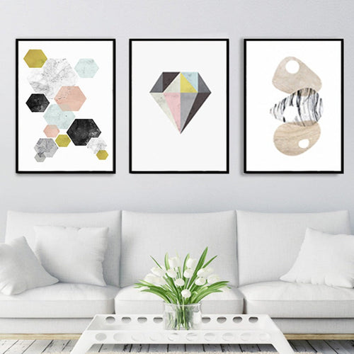 Modern Nordic Poster - Canvas Wall Art Painting | Bowlift