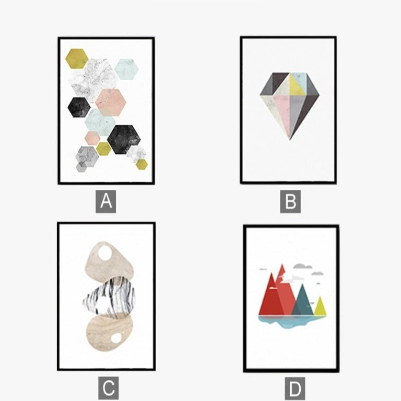 Modern Nordic Poster - Canvas Wall Art Painting | Bowlift