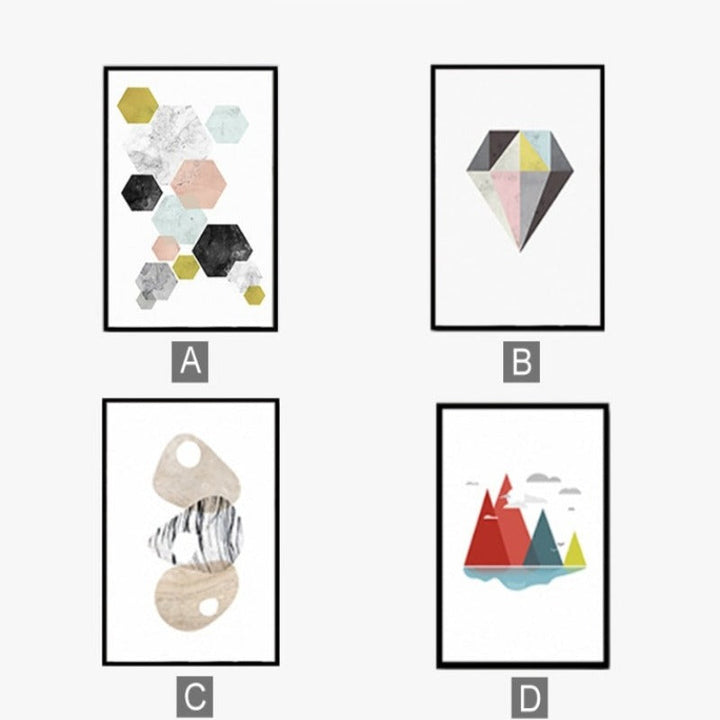 Modern Nordic Poster - Canvas Wall Art Painting | Bowlift
