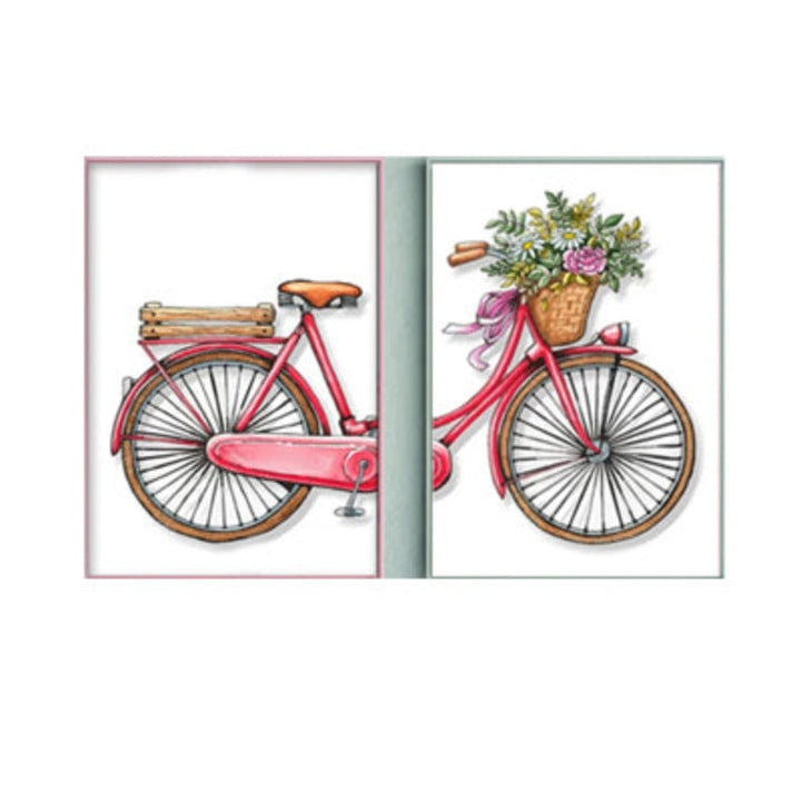 Modern Romantic Bicycle Flowers - Canvas Wall Art Painting | Bowlift