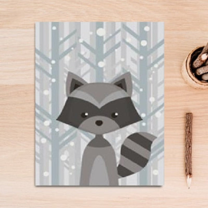 Woodland Fox Deer Animals - Canvas Wall Art Painting | Bowlift