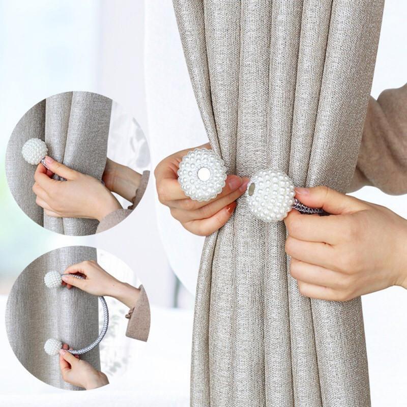 BowLift | Magnetic Curtain Tiebacks Pearl Beads