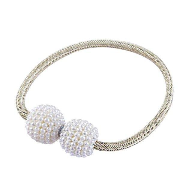 BowLift | Magnetic Curtain Tiebacks Pearl Beads