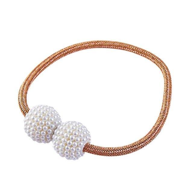 BowLift | Magnetic Curtain Tiebacks Pearl Beads