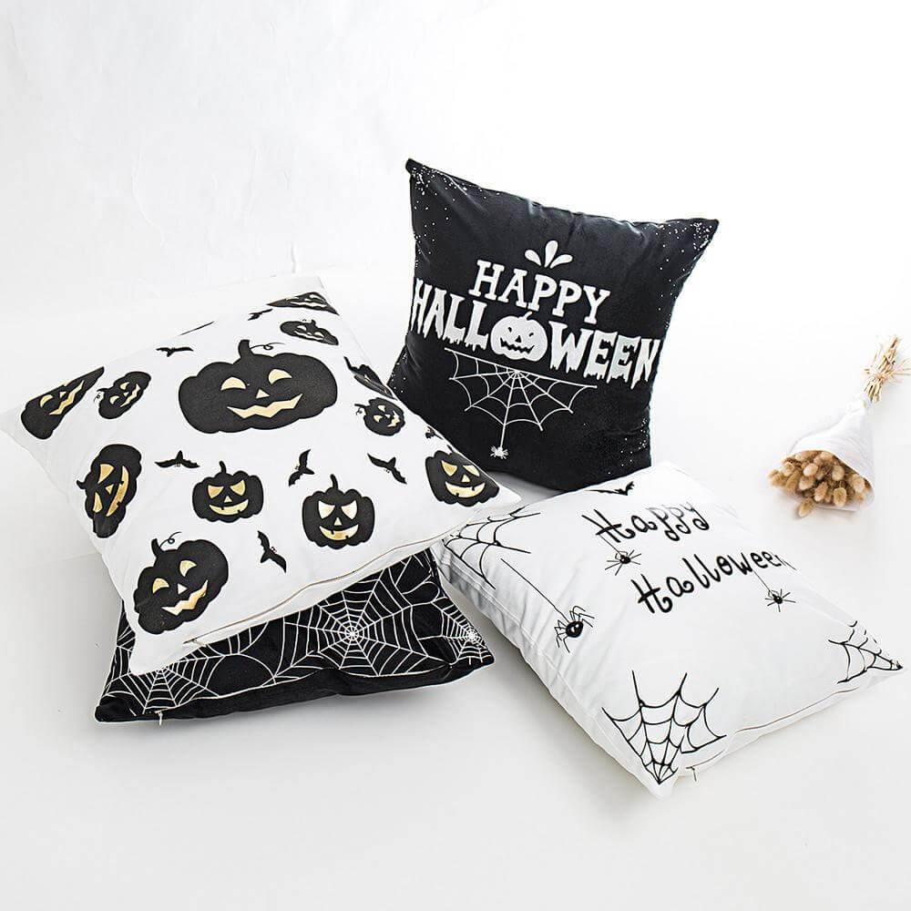 BowLift | Black and White Halloween Pillow Cases