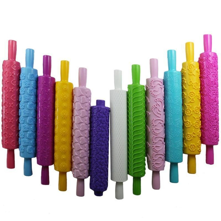 Colored 3D Pattern Rolling Pin | Bowlift