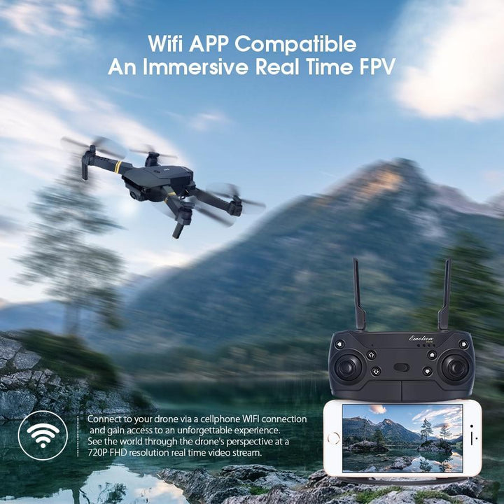 BowLift | Skyhawk HD Foldable Air Selfie Drone With Camera 2MP