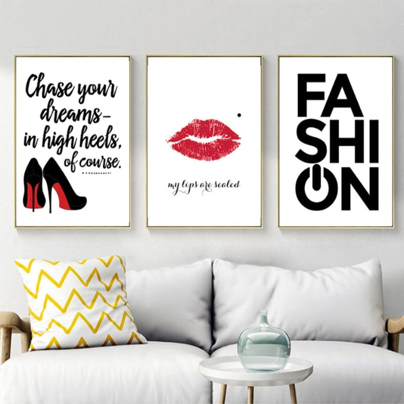 Dream In Heels - Canvas Wall Art Painting | Bowlift