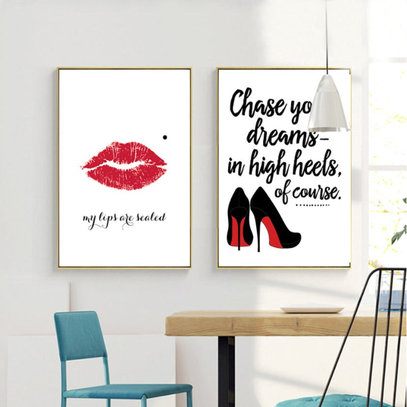 Dream In Heels - Canvas Wall Art Painting | Bowlift