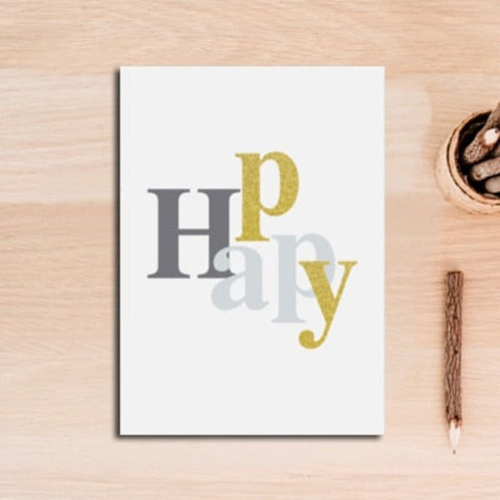 Modern Abstract Geometry Gold Letters - Canvas Wall Art Painting | Bowlift