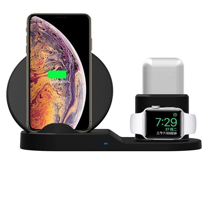 BowLift | Fast Charge Wireless Charger For iPhone 3 In 1 Dock Station For Apple Watch Series 1 2 3 Airpods