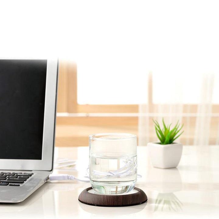 USB Cup Warmer - Wood Grain | Bowlift