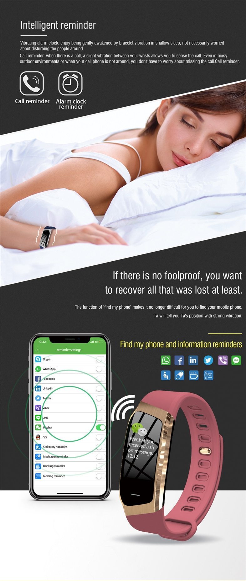 BowLift | Fitband Smart Watch Waterproof Blood Pressure Oxygen Heart Rate Monitor Sport Bracelet