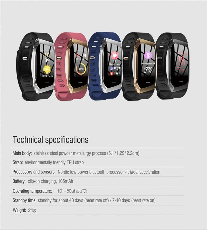 BowLift | Fitband Smart Watch Waterproof Blood Pressure Oxygen Heart Rate Monitor Sport Bracelet