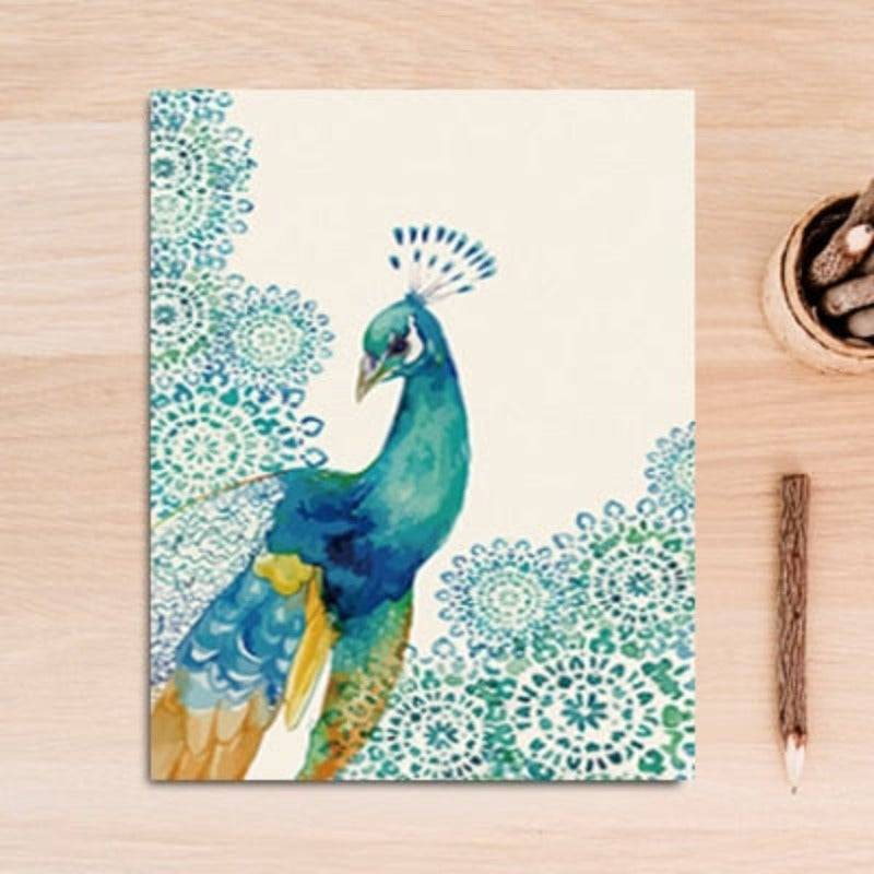 Beautiful Peacock Animals Flower Poster - Canvas Wall Art Painting | Bowlift
