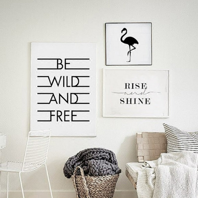 Nordic Abstract Wild And Free Arrow - Canvas Wall Art Painting | Bowlift