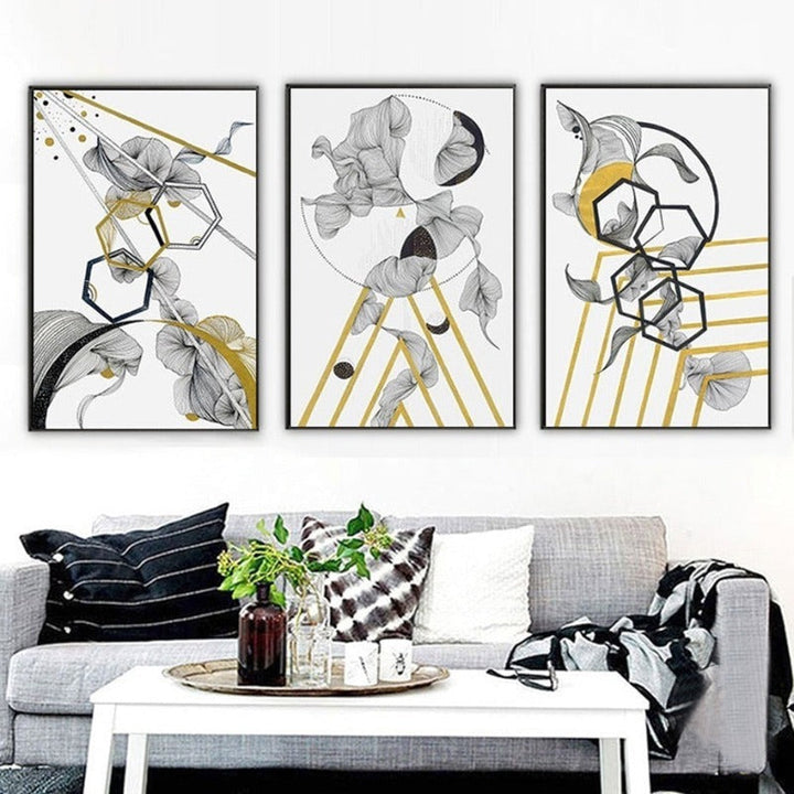 Abstract Flower Nordic - Canvas Wall Art Painting | Bowlift