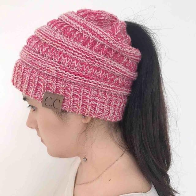 Soft Knit Ponytail Beanie Hat | Bowlift