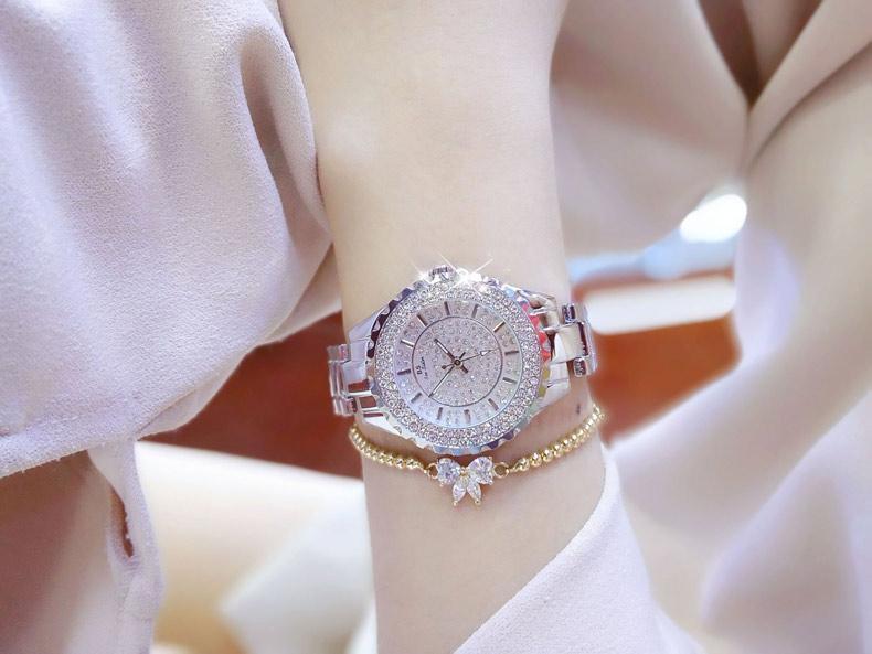 BowLift | Montre Fashion Designer Luxury Diamond Silver Women Watch