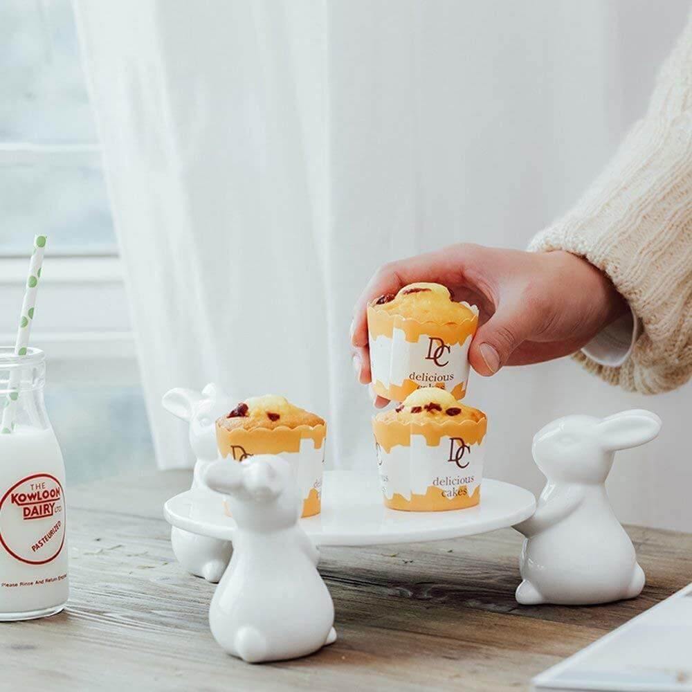 BowLift | Rabbit Ceramic Dessert Server Tray