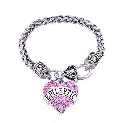 BowLift | Women's Epileptic Medical Alert Bracelet - Crystal Heart