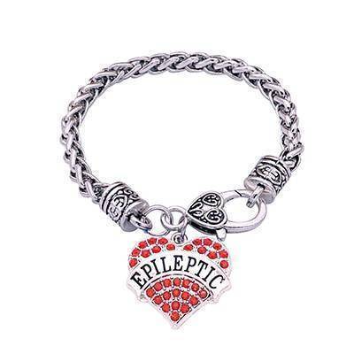 BowLift | Women's Epileptic Medical Alert Bracelet - Crystal Heart