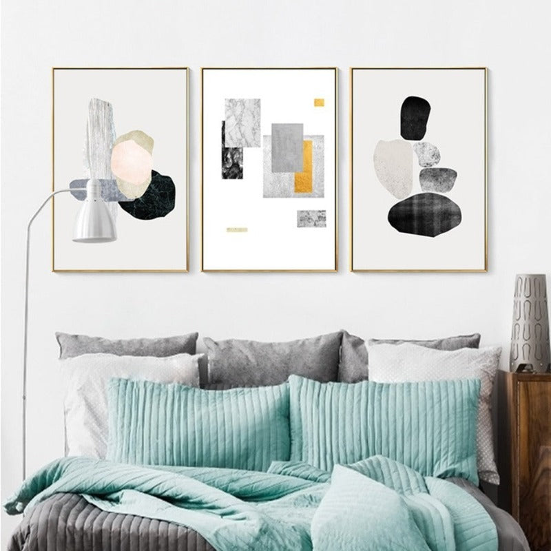Abstract Geometric Nordic - Canvas Wall Art Painting | Bowlift