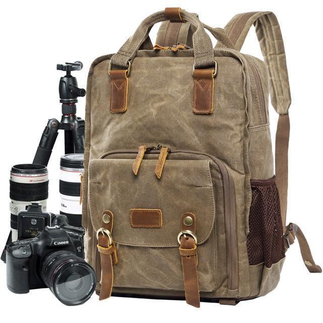 BowLift | Waterproof Waxed Canvas Camera Backpack