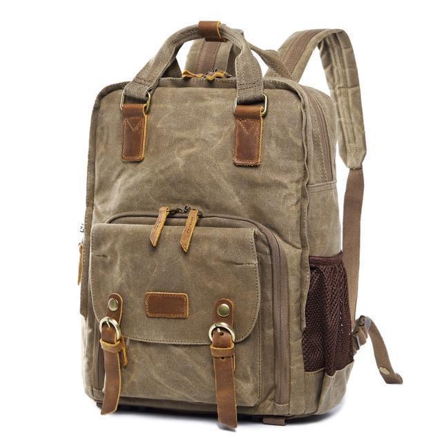 BowLift | Waterproof Waxed Canvas Camera Backpack