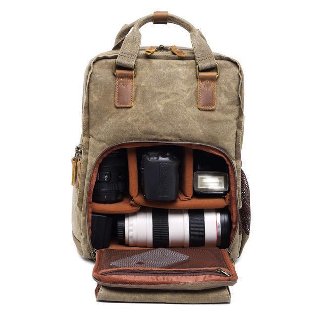 BowLift | Waterproof Waxed Canvas Camera Backpack