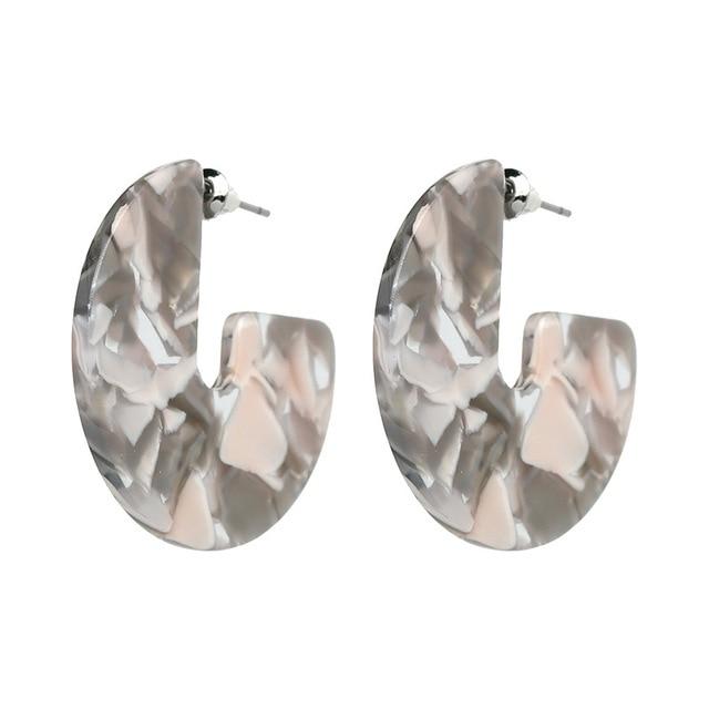 Nora - Flat Semi Hoop Earrings | Bowlift