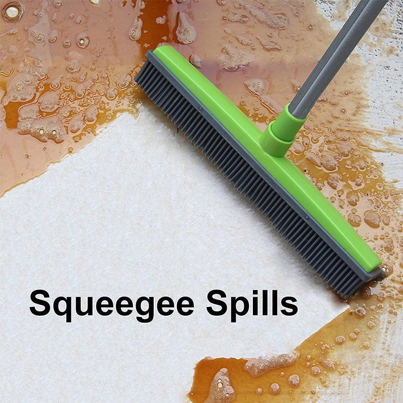 BowLift | Broom with Squeegee made from Natural Rubber, Multi-Surface and Pet Hair Removal