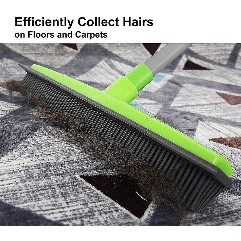 BowLift | Broom with Squeegee made from Natural Rubber, Multi-Surface and Pet Hair Removal