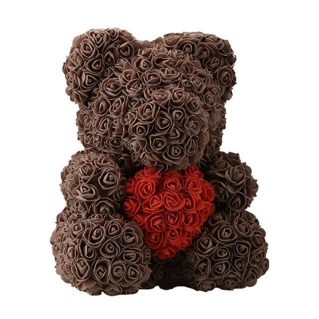 Rose Teddy Bear with Heart | Bowlift