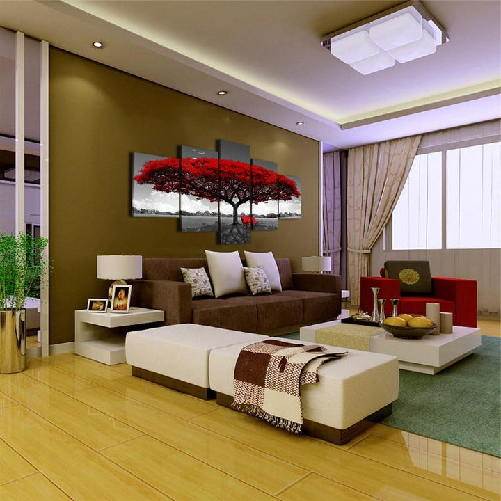 Red Tree - Canvas Wall Art Painting | Bowlift
