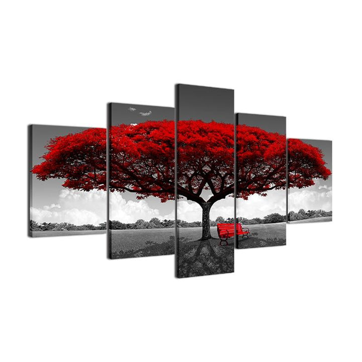 Red Tree - Canvas Wall Art Painting | Bowlift
