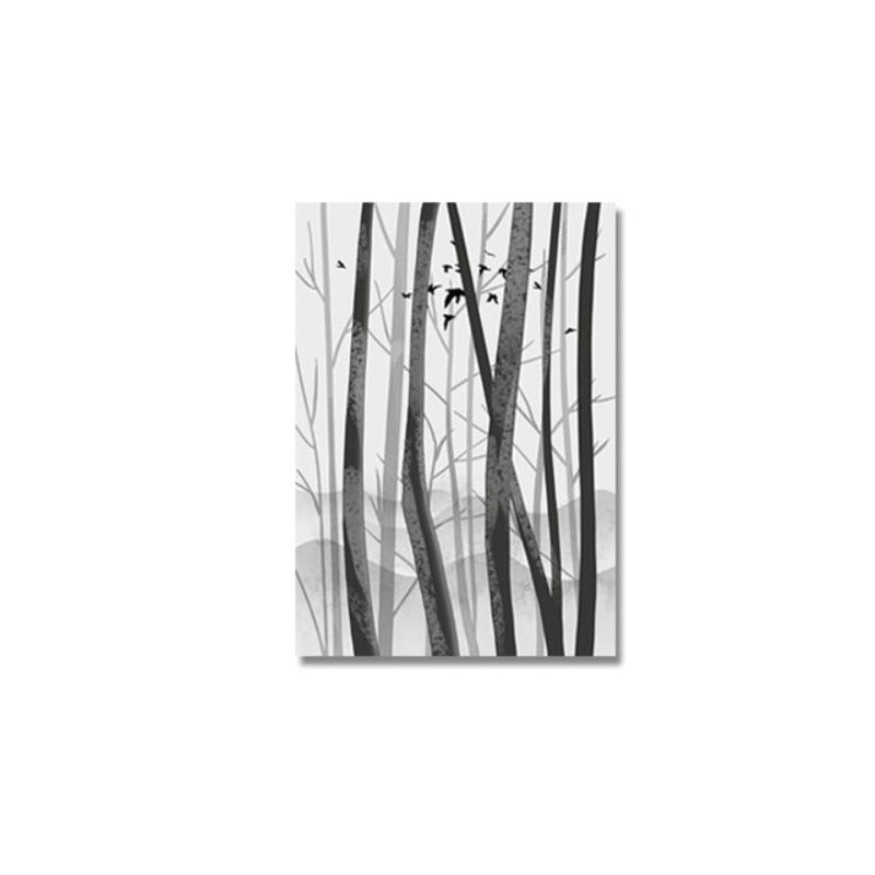 Abstract Woodland Nordic Wall Art Prints - Canvas Wall Art Painting | Bowlift