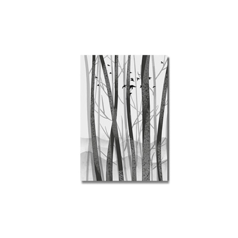 Abstract Woodland Nordic Wall Art Prints - Canvas Wall Art Painting | Bowlift