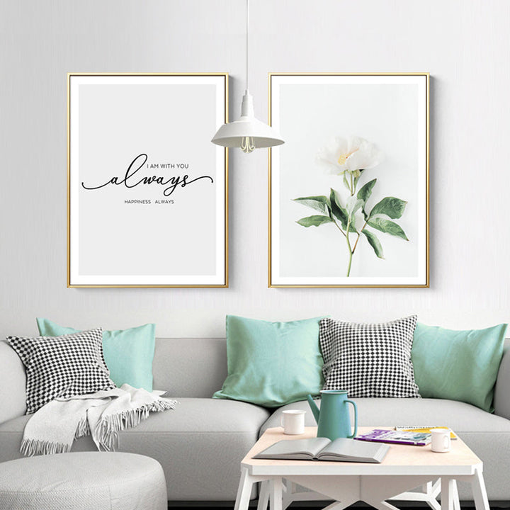 Nordic Plants Leaves Flower - Canvas Wall Art Painting | Bowlift