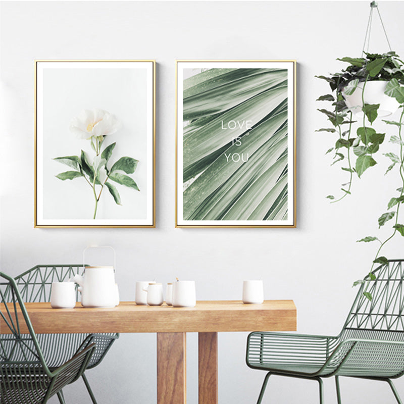 Nordic Plants Leaves Flower - Canvas Wall Art Painting | Bowlift
