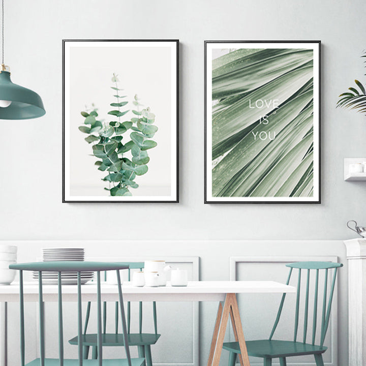 Nordic Plants Leaves Flower - Canvas Wall Art Painting | Bowlift