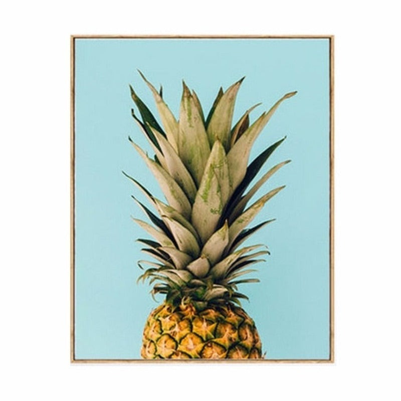Letters Pineapple-Canvas Wall Art Painting | Bowlift