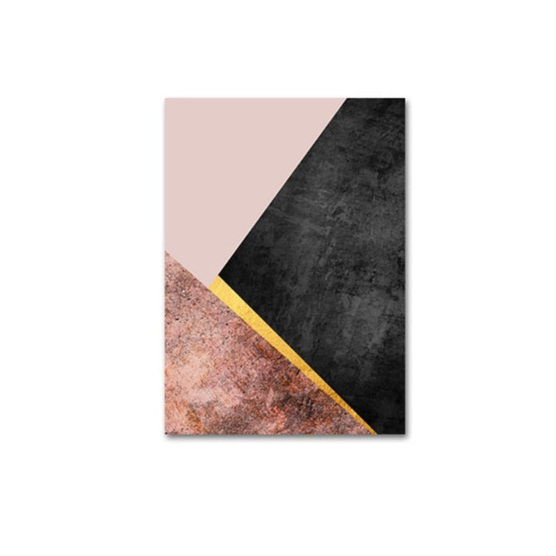 Geometric Fashion Triangles - Canvas Wall Art Painting | Bowlift